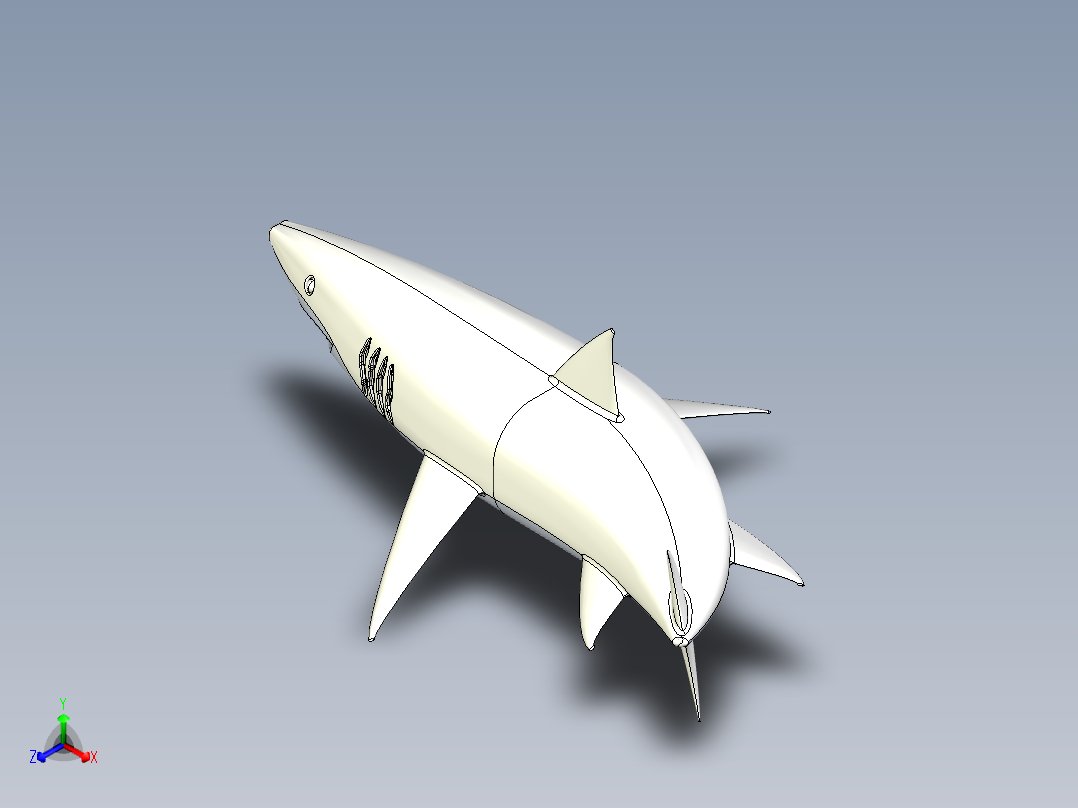 大白鲨3正等轴测图