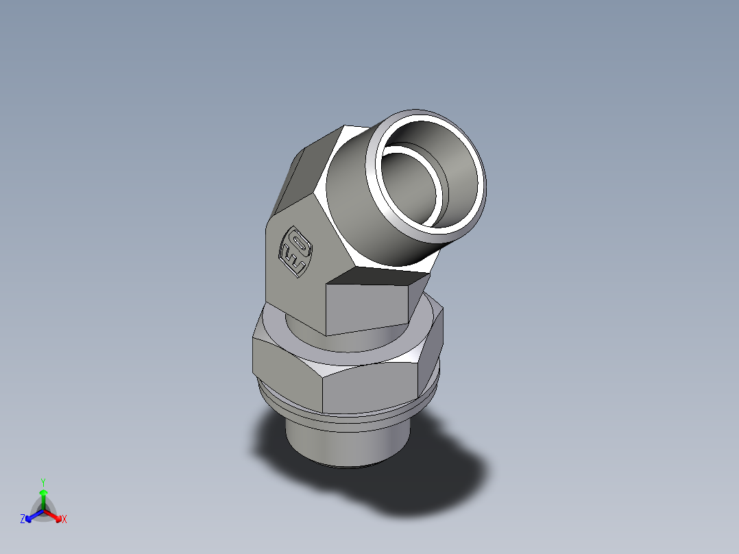 卡套式工业通用硬管接头EO_Adjustable_locknut_45_deg_elbow_VEE12LMOMDCF