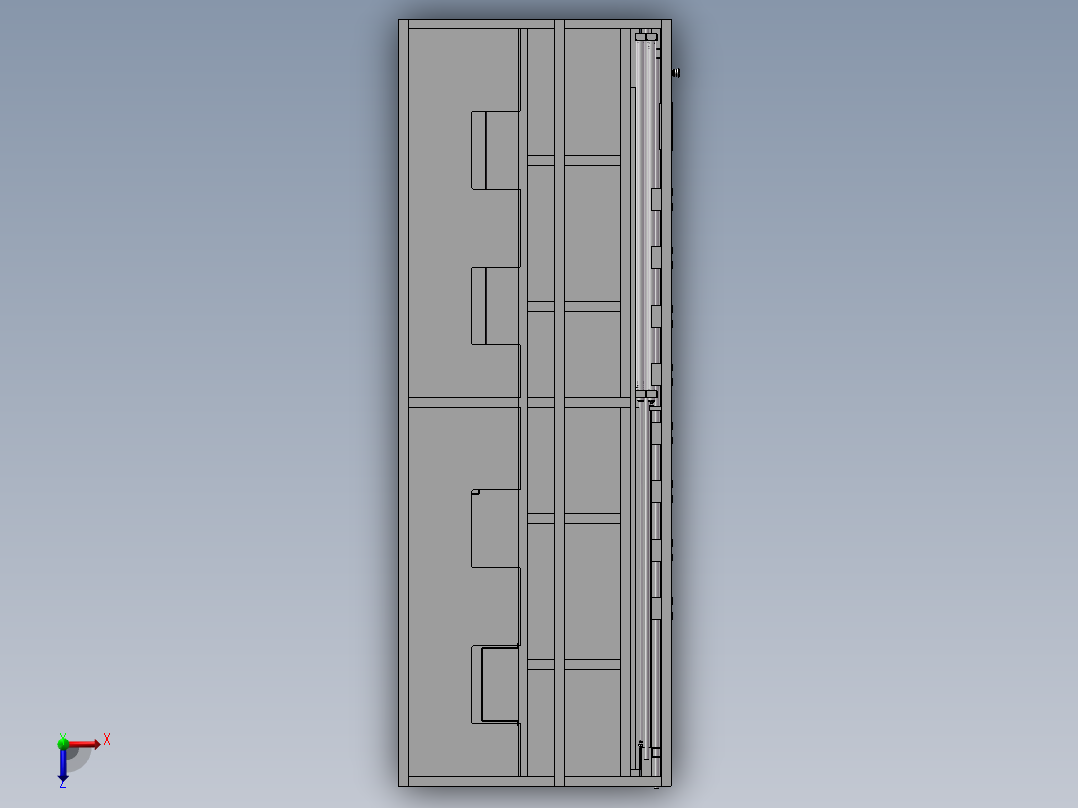 悬挂式老化运行柜俯视图