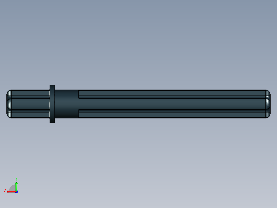 乐高机械组车桥-32209 Black Technic Axle 5.5 with Stop.STEP后视图