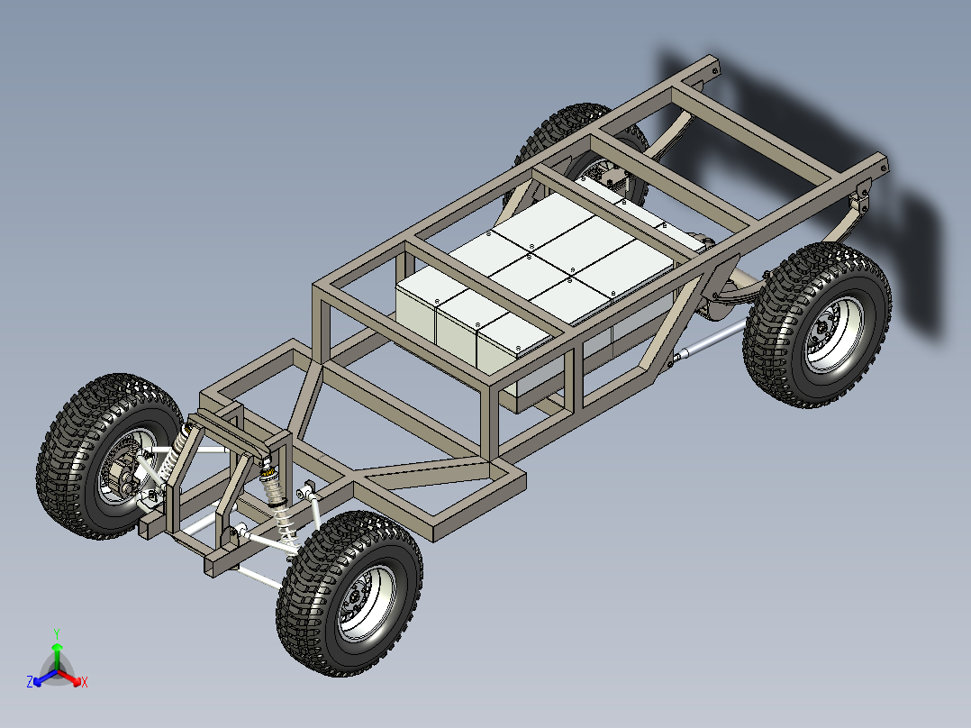 农用电动汽车底盘设计含SW三维+CAD+说明书