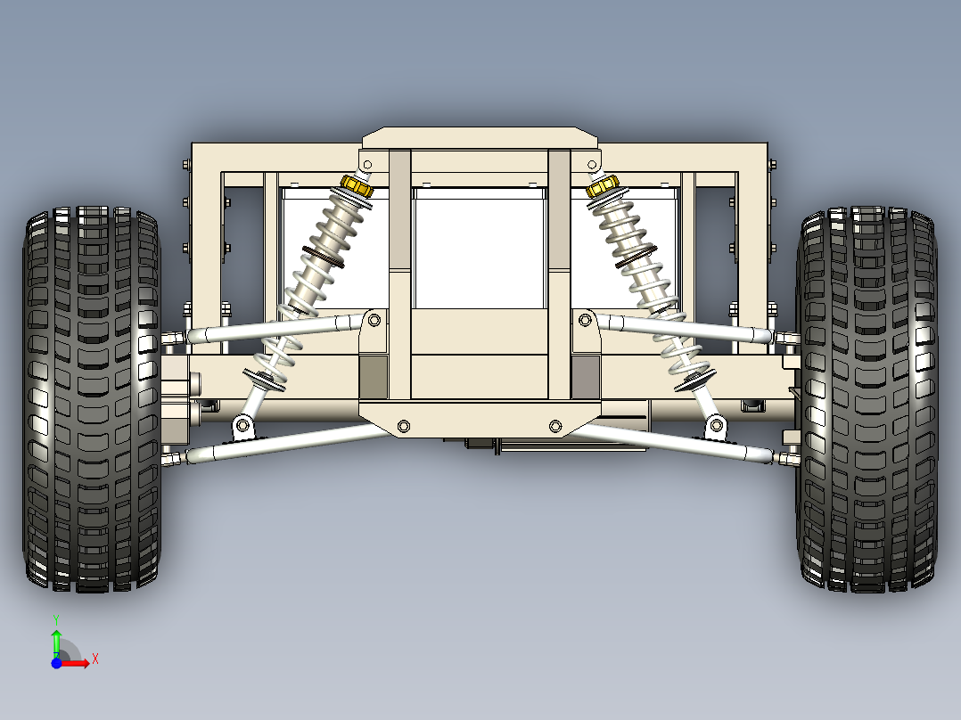 农用电动汽车底盘设计含SW三维+CAD+说明书前视图