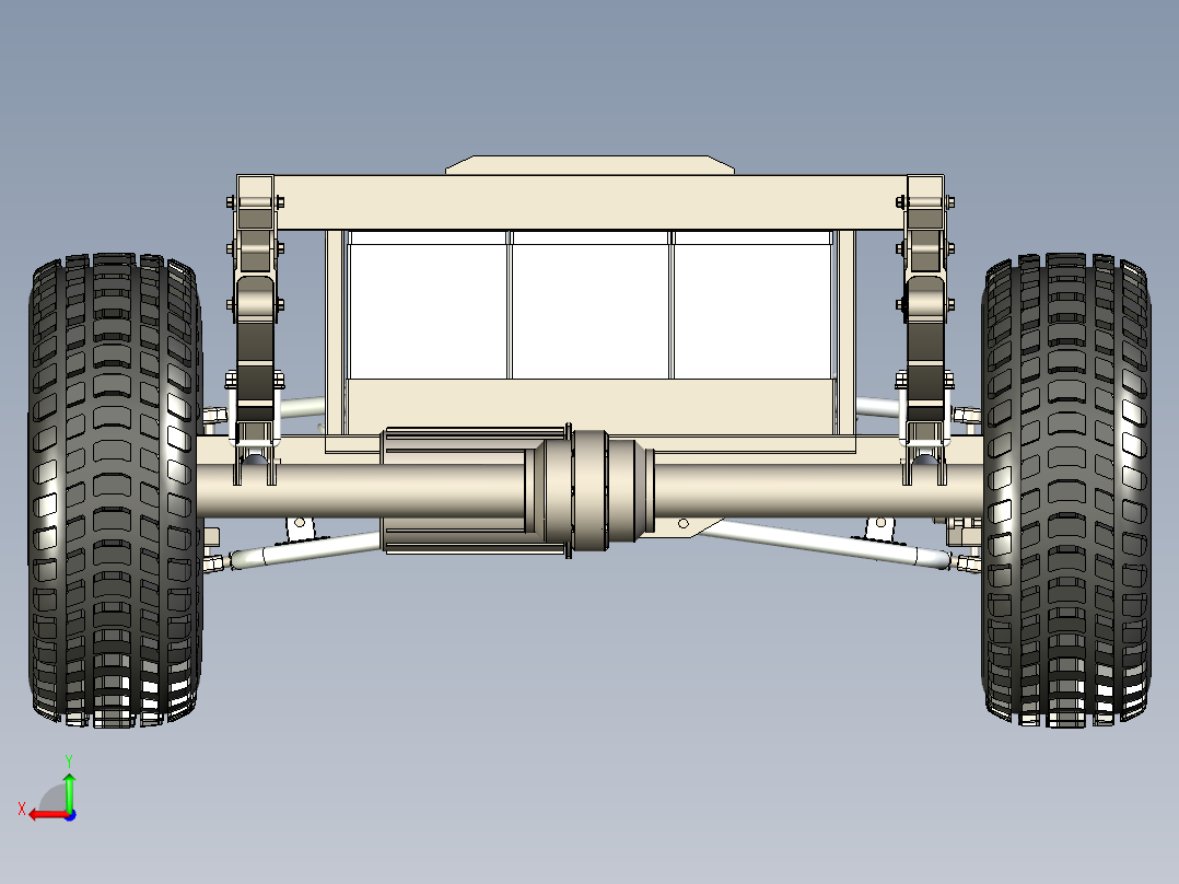 农用电动汽车底盘设计含SW三维+CAD+说明书后视图