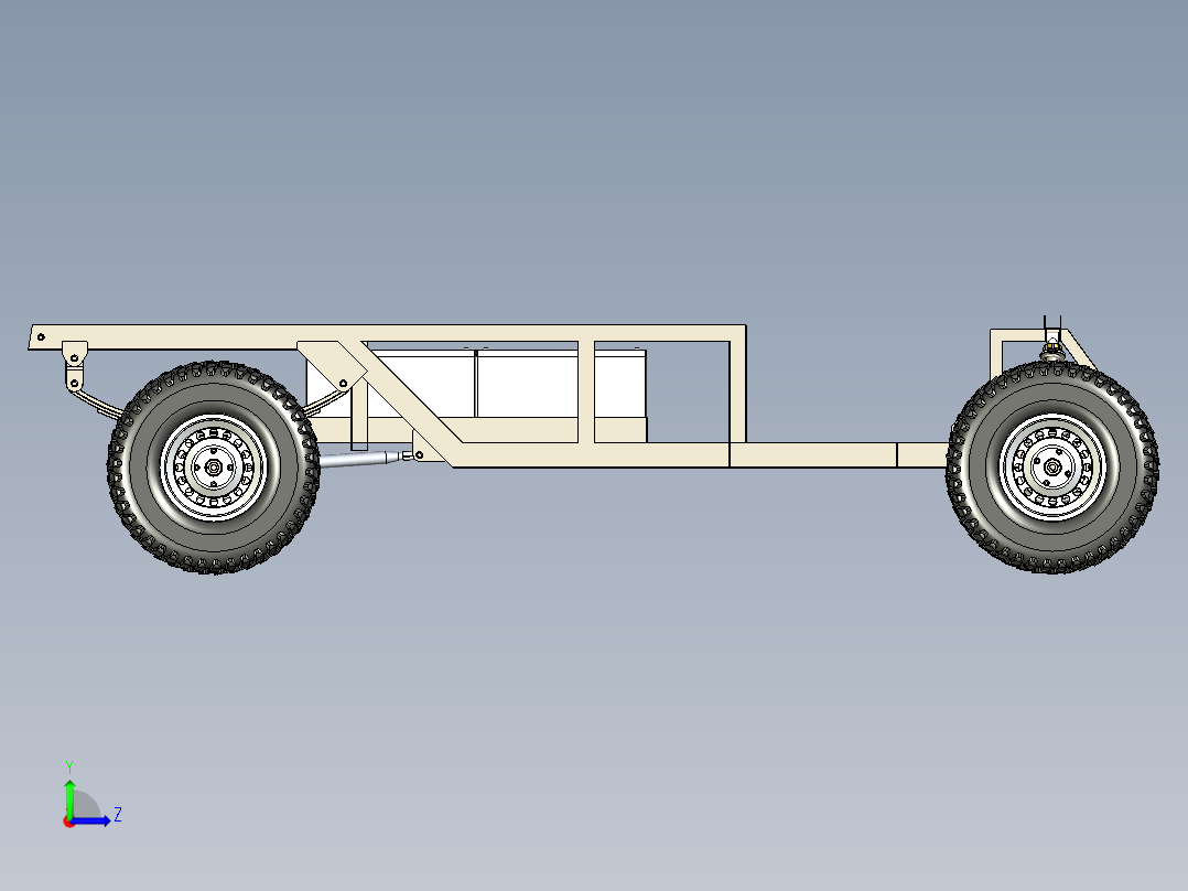 农用电动汽车底盘设计含SW三维+CAD+说明书左视图