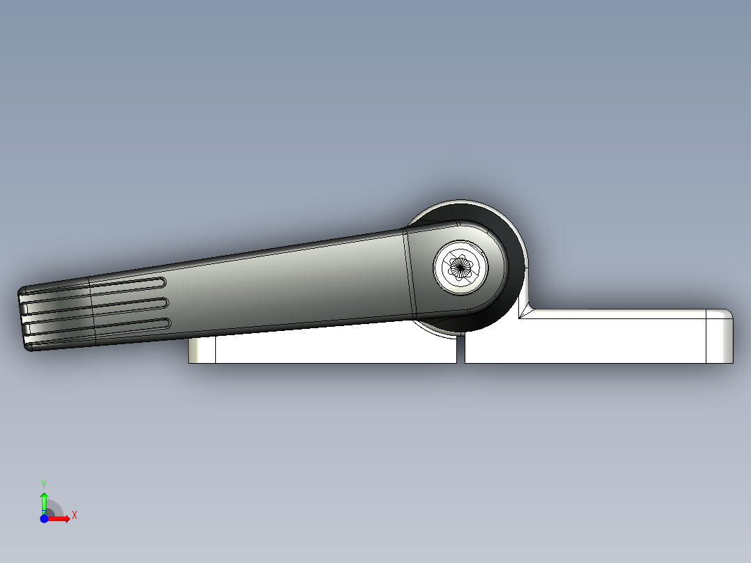 型材-KJN 40X40 DIE-CAST HINGE WITH OBLONG HOLES AND LOCKING LEVER 095300F前视图