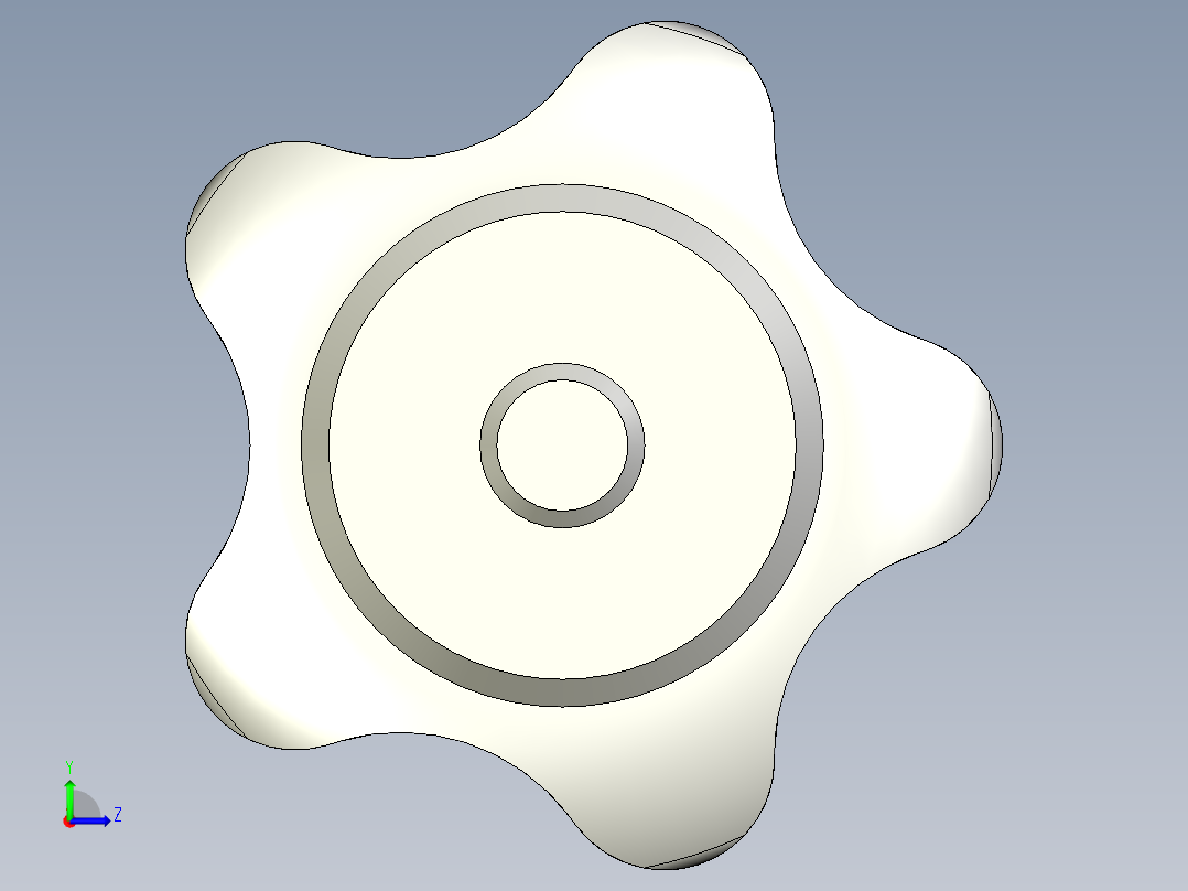 星型把手VC.192S-p-INOX-3D多系列多零件图纸模型左视图