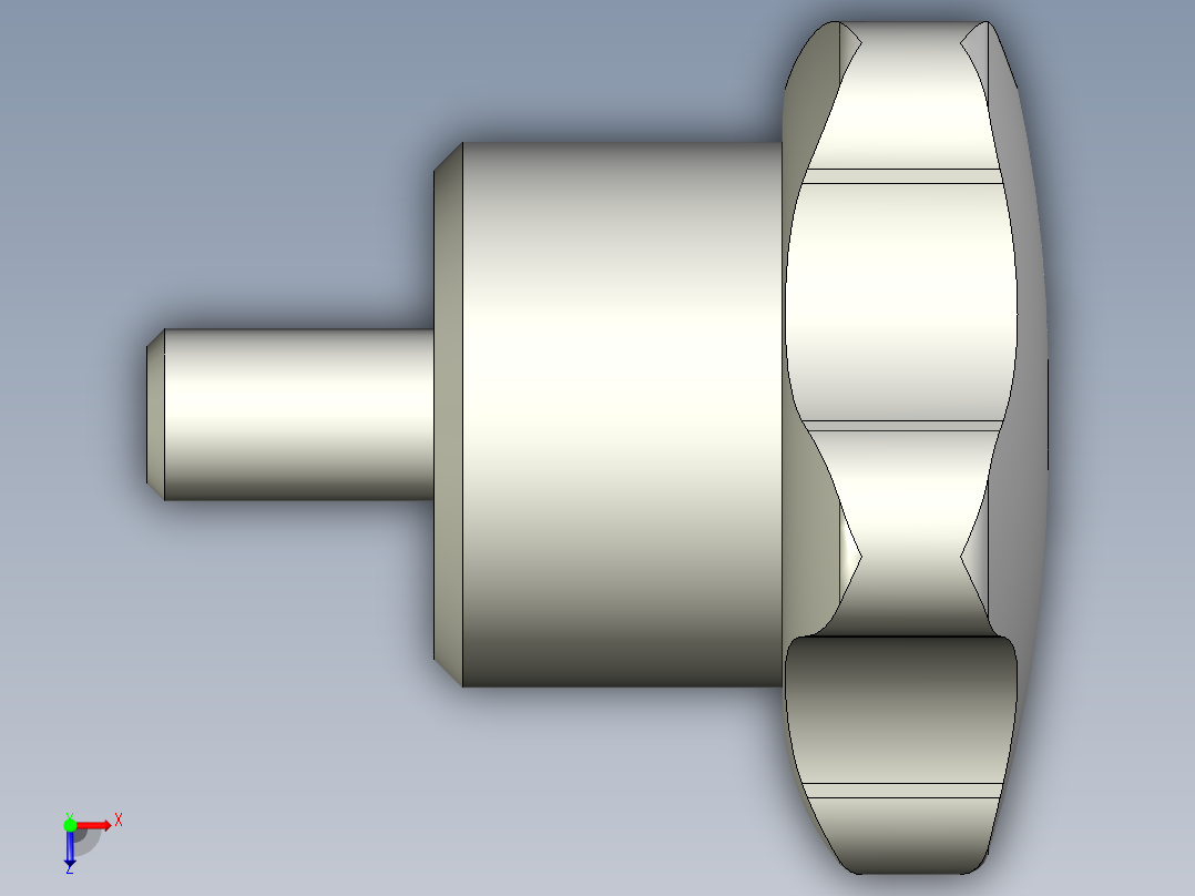 星型把手VC.192S-p-INOX-3D多系列多零件图纸模型俯视图