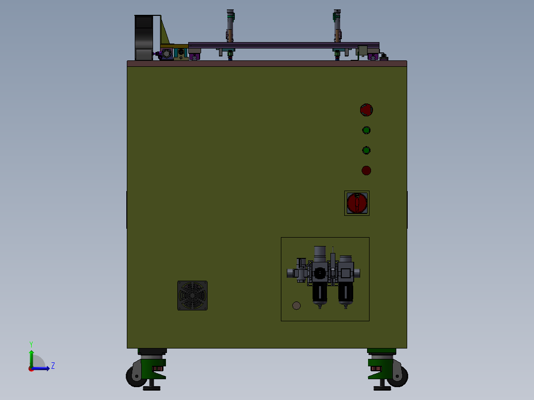 摆（Tray）盘上料设备左视图