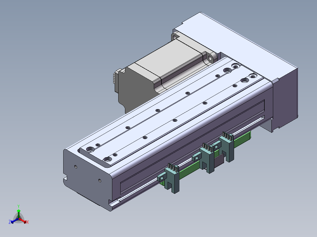 MTH丝杆半封闭模组MTH6M-BR-57正等轴测图