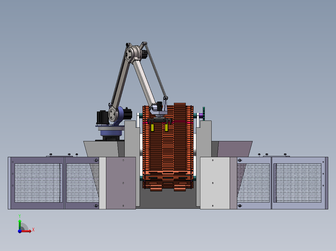 水面垃圾清理机械手前视图