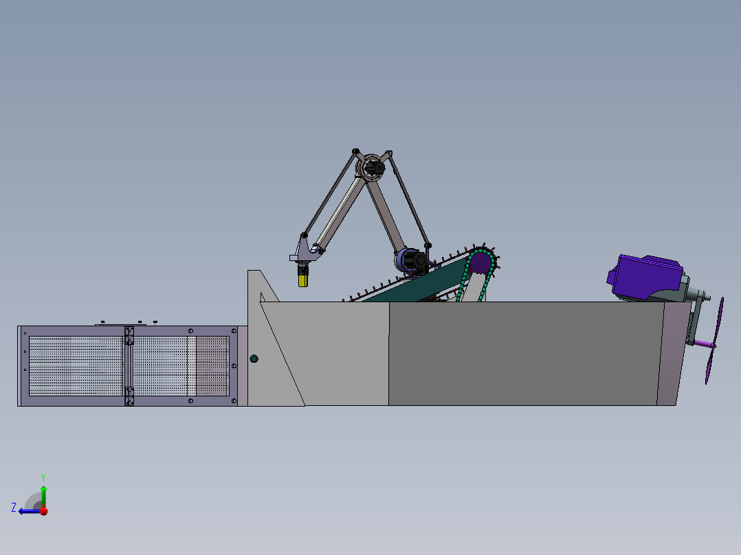 水面垃圾清理机械手右视图
