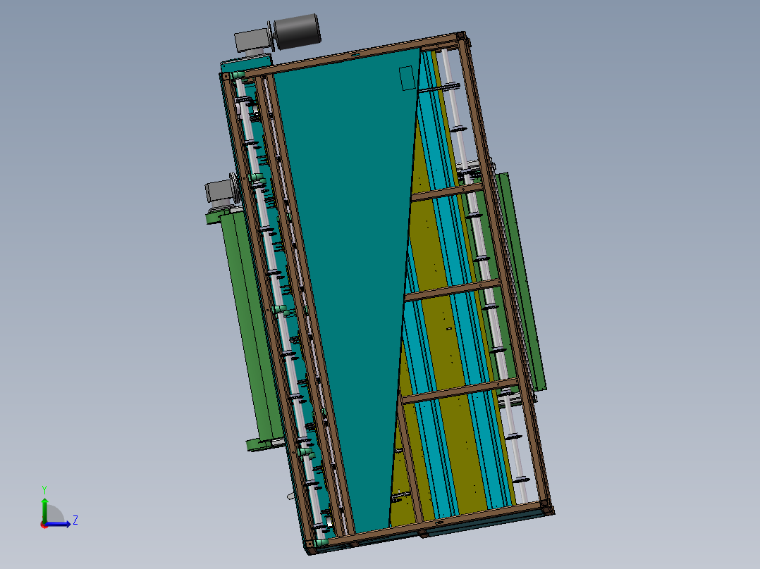 有机蔬菜自动打包码料生产线sw17可编辑左视图