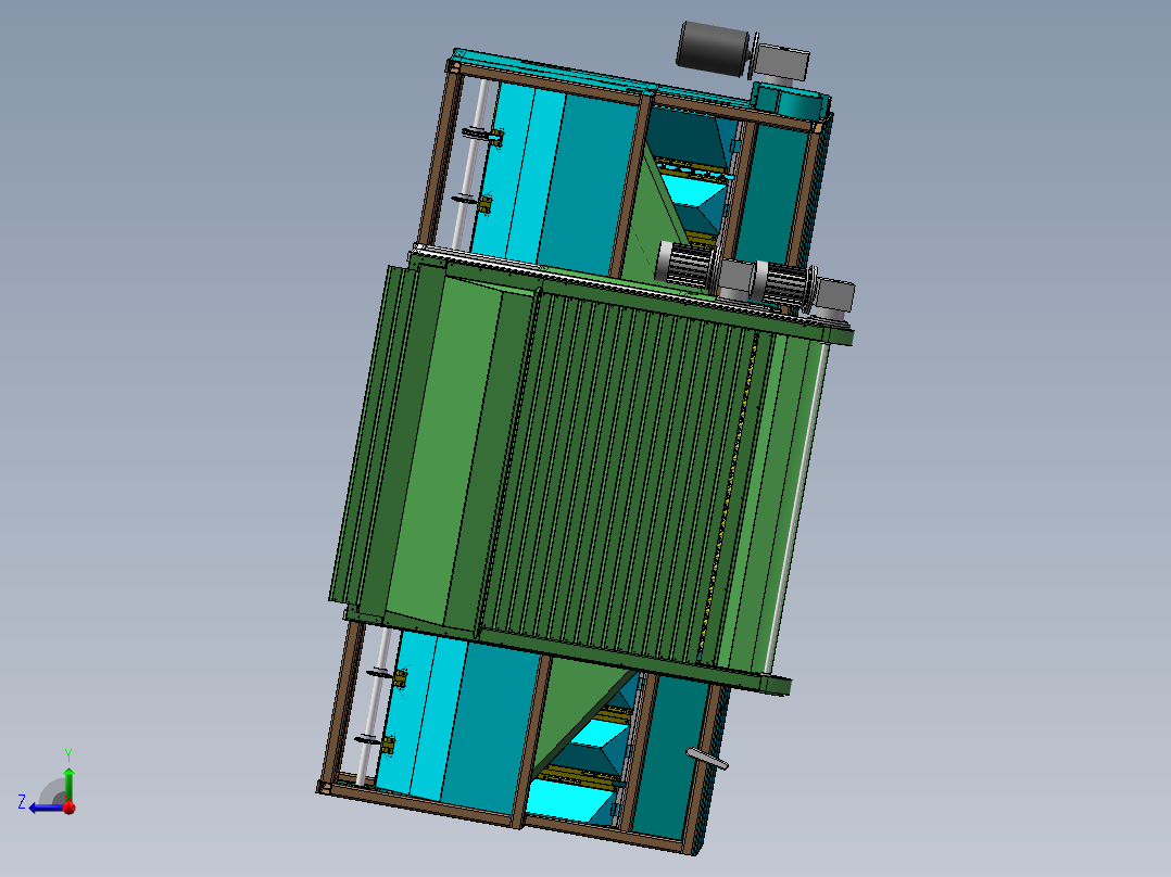 有机蔬菜自动打包码料生产线sw17可编辑右视图