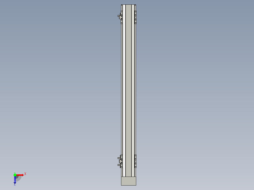 直线模组LHA6-S650-D-200W(16丝杆)设计图纸俯视图