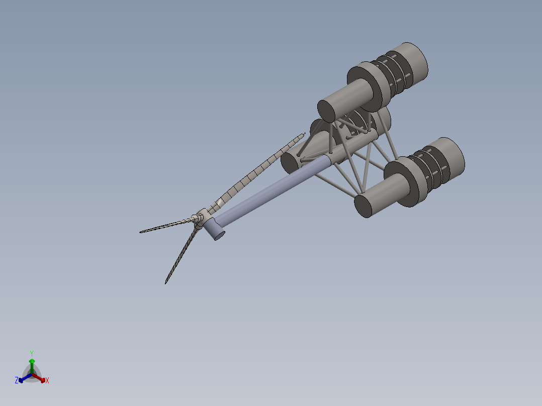 海上风力发电机正等轴测图