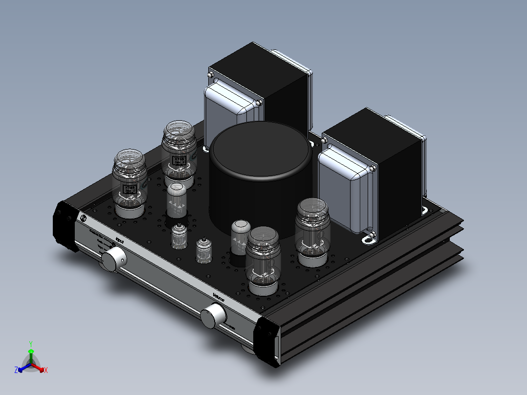功率放大器12正等轴测图