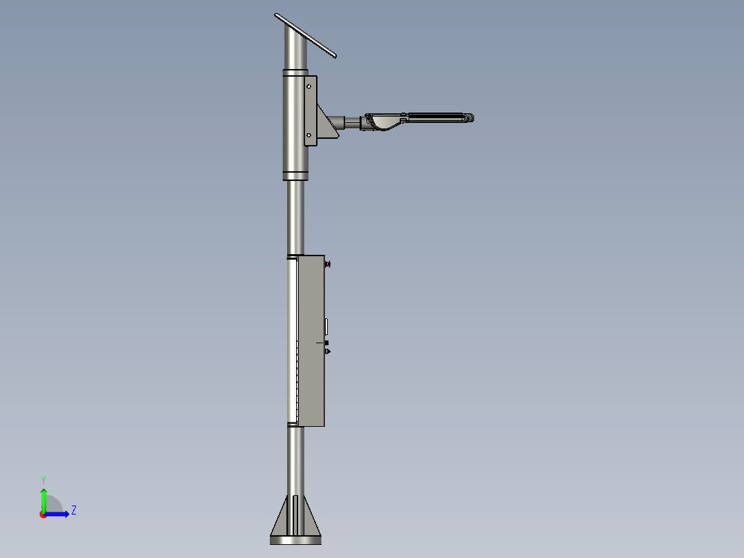 太阳能路灯左视图