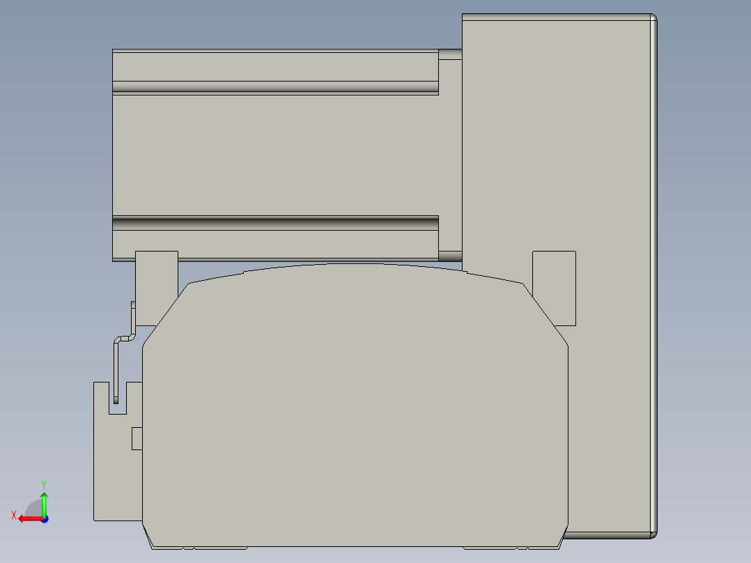 直线模组WG-LHB12-S1350-LU设计图纸后视图