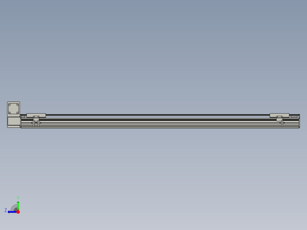 直线模组WG-LHB12-S1350-LU设计图纸右视图