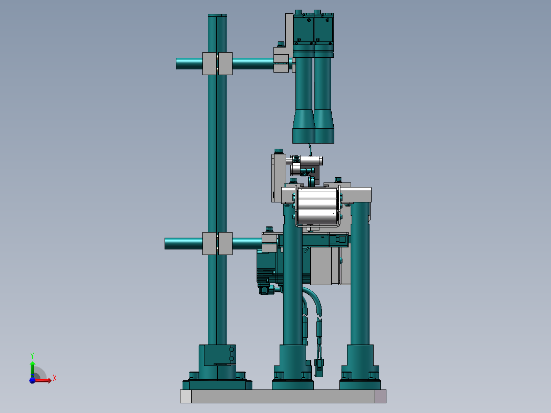 料带齿轮输送机构前视图