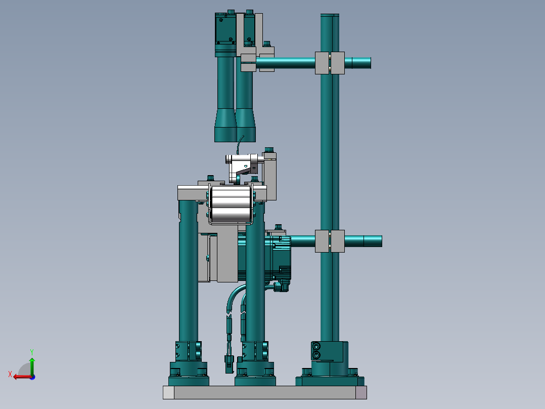 料带齿轮输送机构后视图