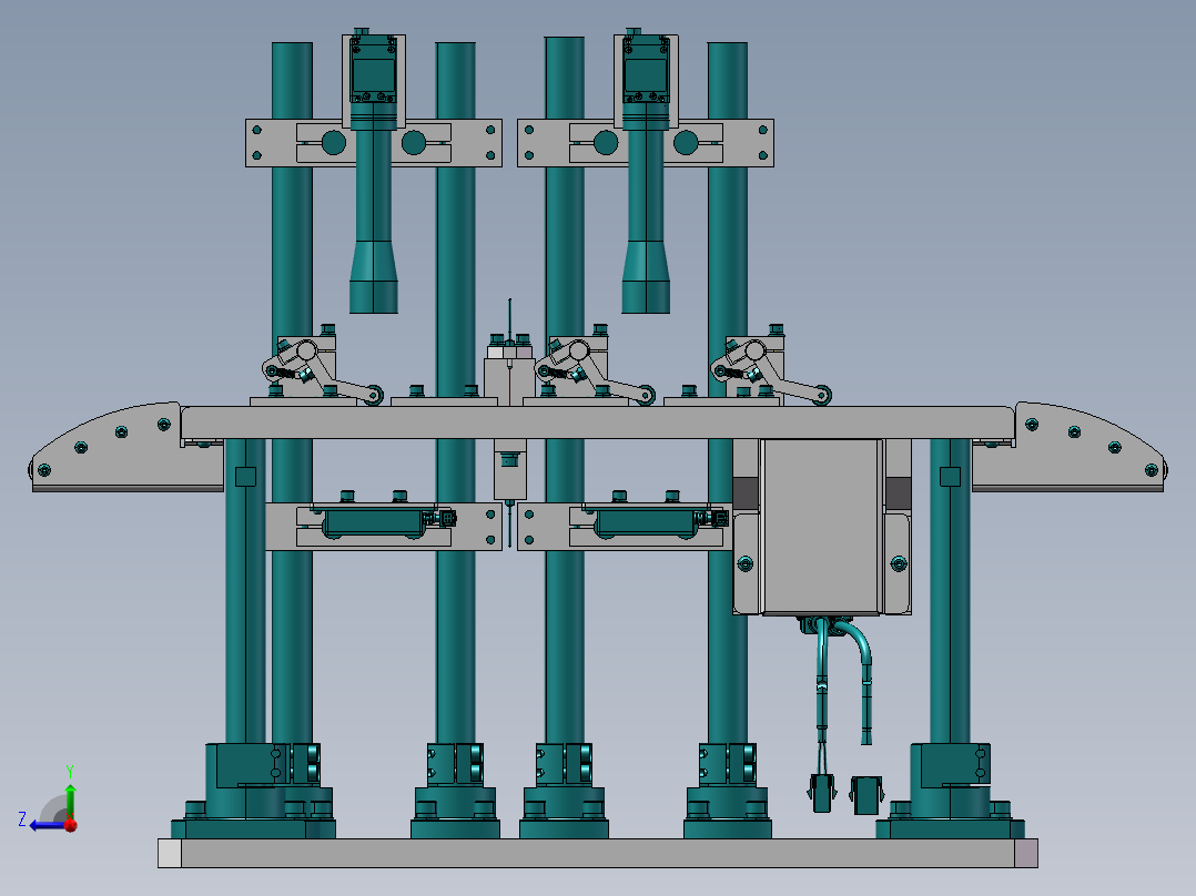 料带齿轮输送机构右视图