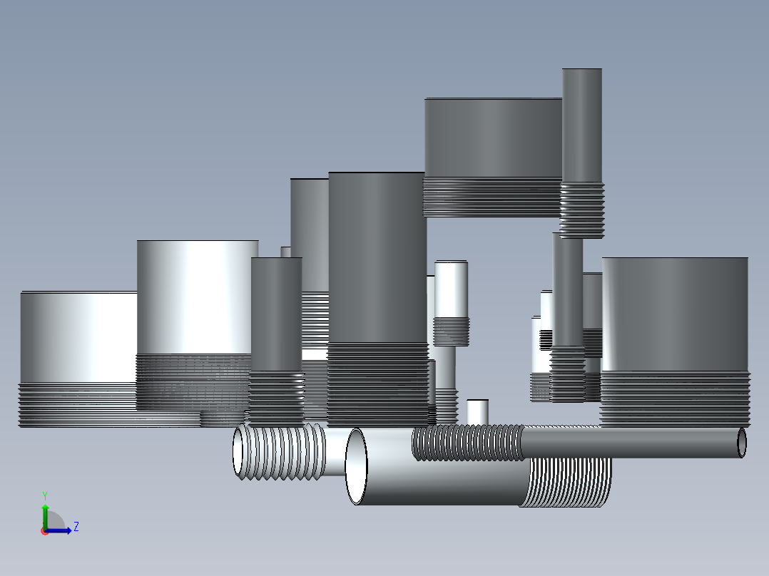 半螺纹接头左视图