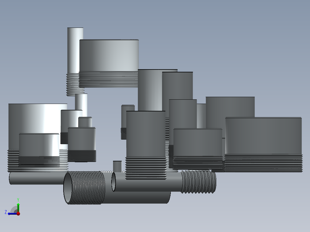 半螺纹接头右视图