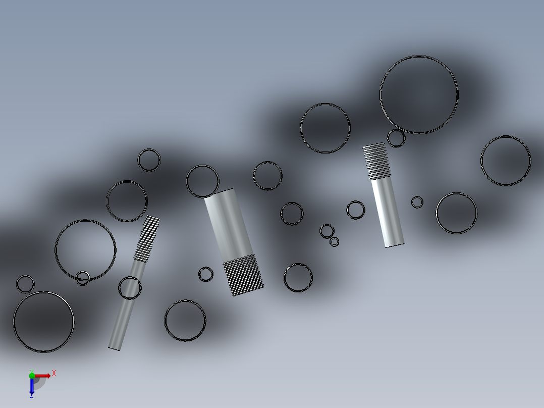 半螺纹接头俯视图