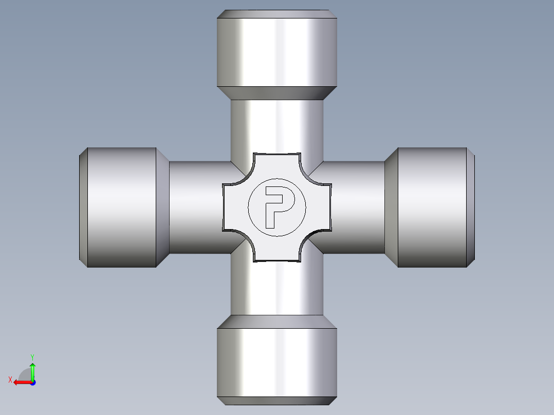 卡套式工业通用硬管接头EO_Union_cross_K06S71X后视图
