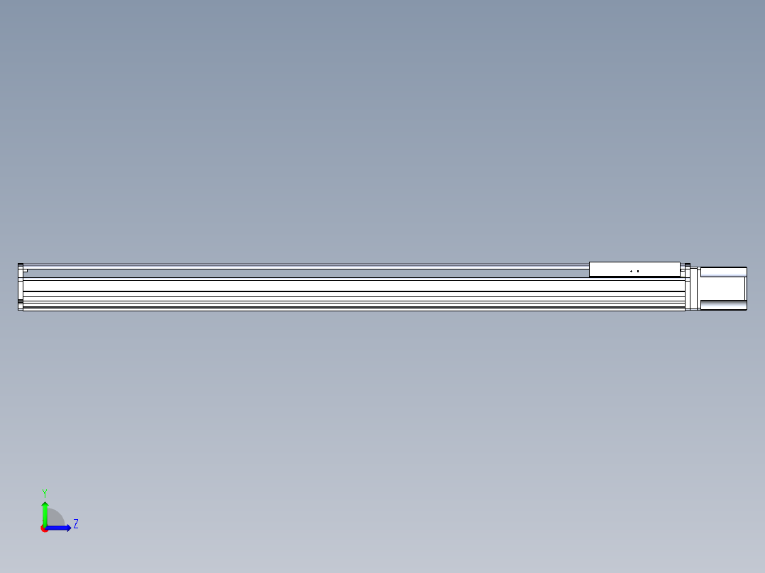 东锦丝杆传动-直线滑台模组DH270-C-L10-S1600-BC-T1000W-C3左视图