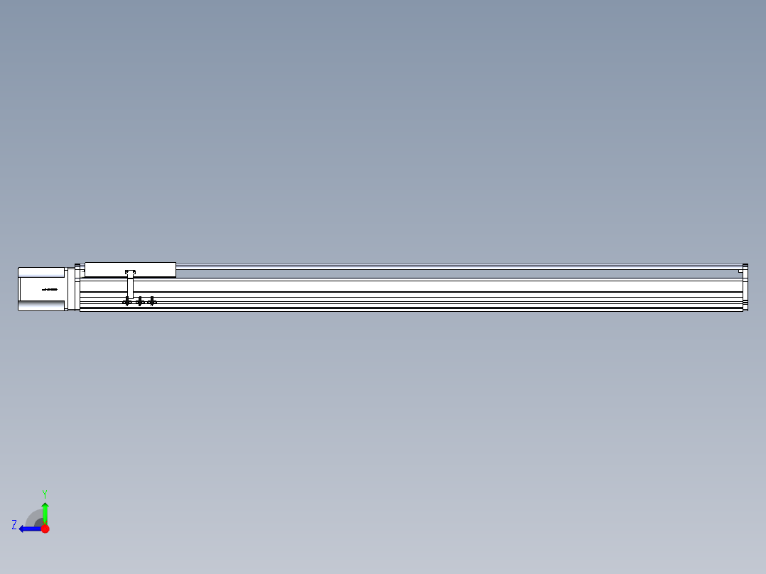 东锦丝杆传动-直线滑台模组DH270-C-L10-S1600-BC-T1000W-C3右视图