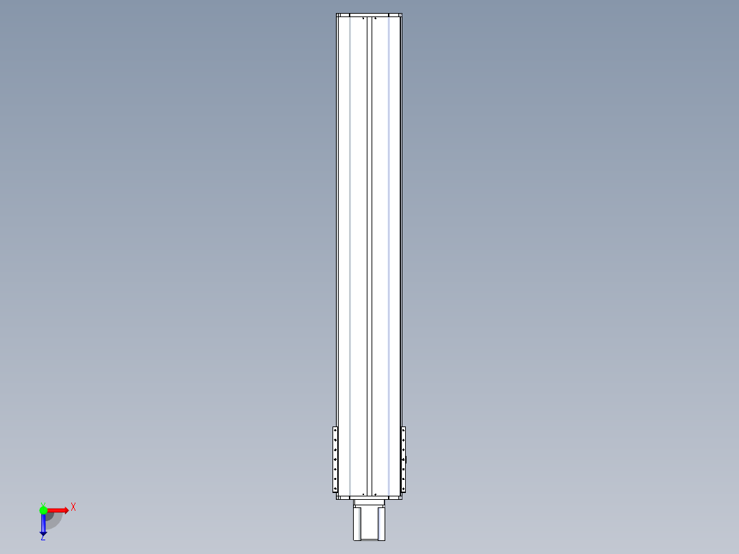 东锦丝杆传动-直线滑台模组DH270-C-L10-S1600-BC-T1000W-C3俯视图