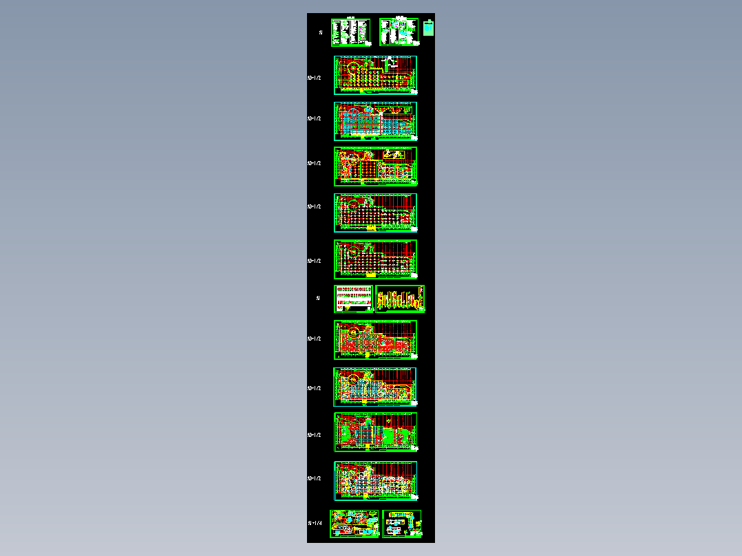 两层框架结构商场地下室结构施工图（抗浮锚杆）