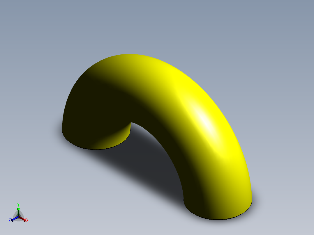 180deg lr inch elbow正等轴测图