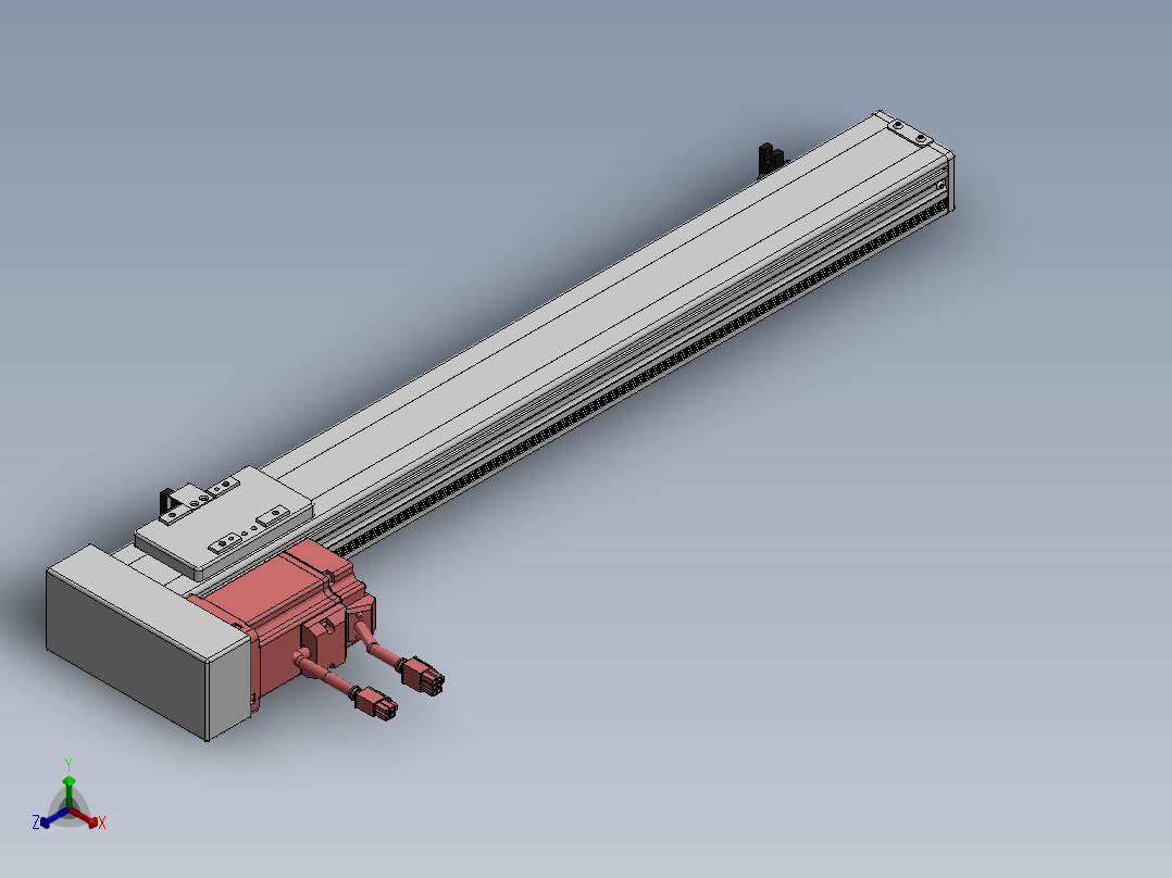 精密模组MY60-T10-500L-BL-P20B-C4-C正等轴测图