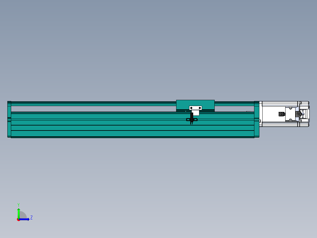 东锦丝杆传动-直线滑台模组DH100-C-L10-S350-BC-O400W-C3左视图