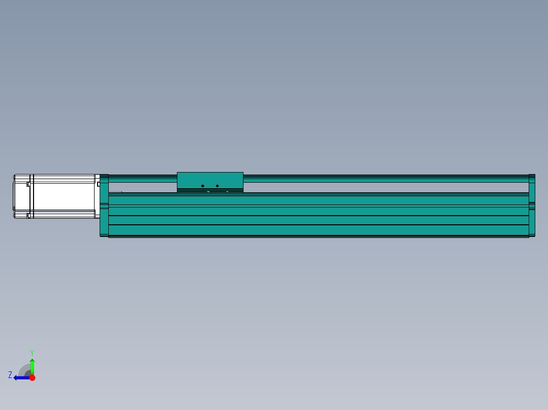 东锦丝杆传动-直线滑台模组DH100-C-L10-S350-BC-O400W-C3右视图