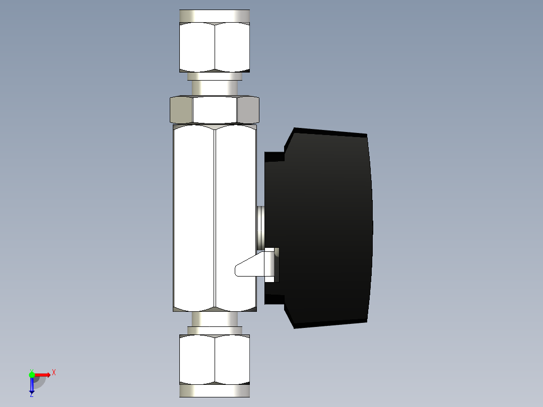 带锁球阀110P系列 1-4英寸俯视图