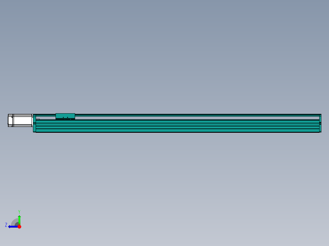 东锦丝杆传动-直线滑台模组DH100-C-L10-S1100-BC-O400W-C3右视图