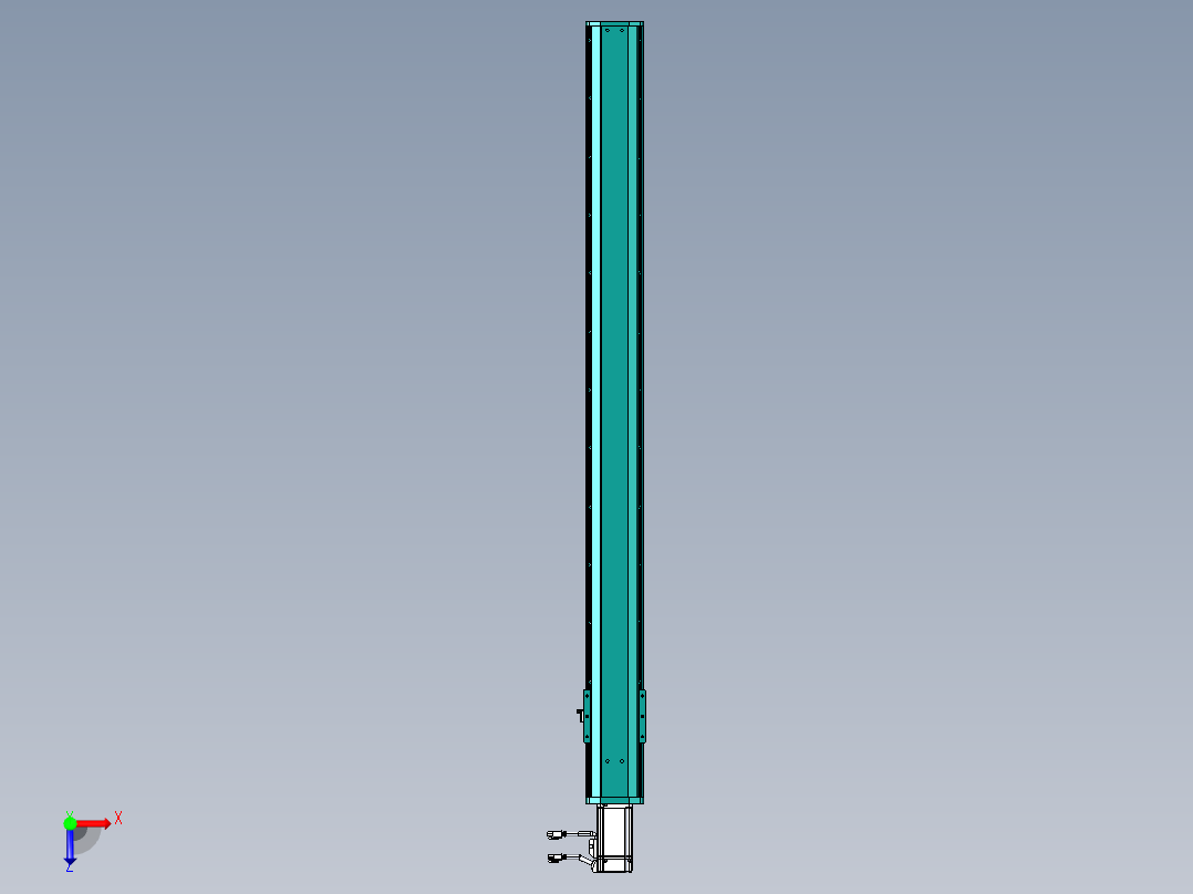 东锦丝杆传动-直线滑台模组DH100-C-L10-S1100-BC-O400W-C3俯视图