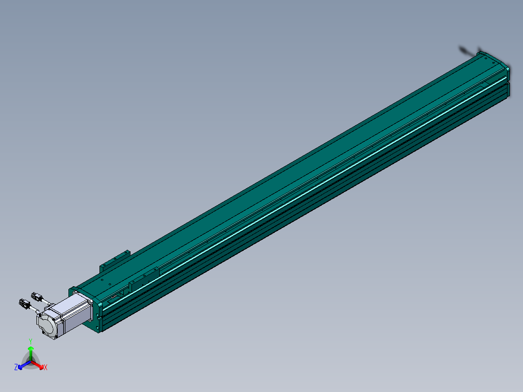 东锦丝杆传动-直线滑台模组DH100-C-L10-S1100-BC-O400W-C3正等轴测图