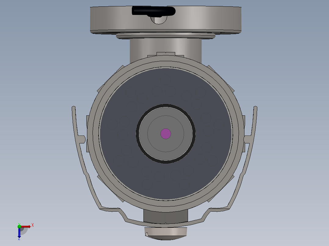 安全摄像头俯视图