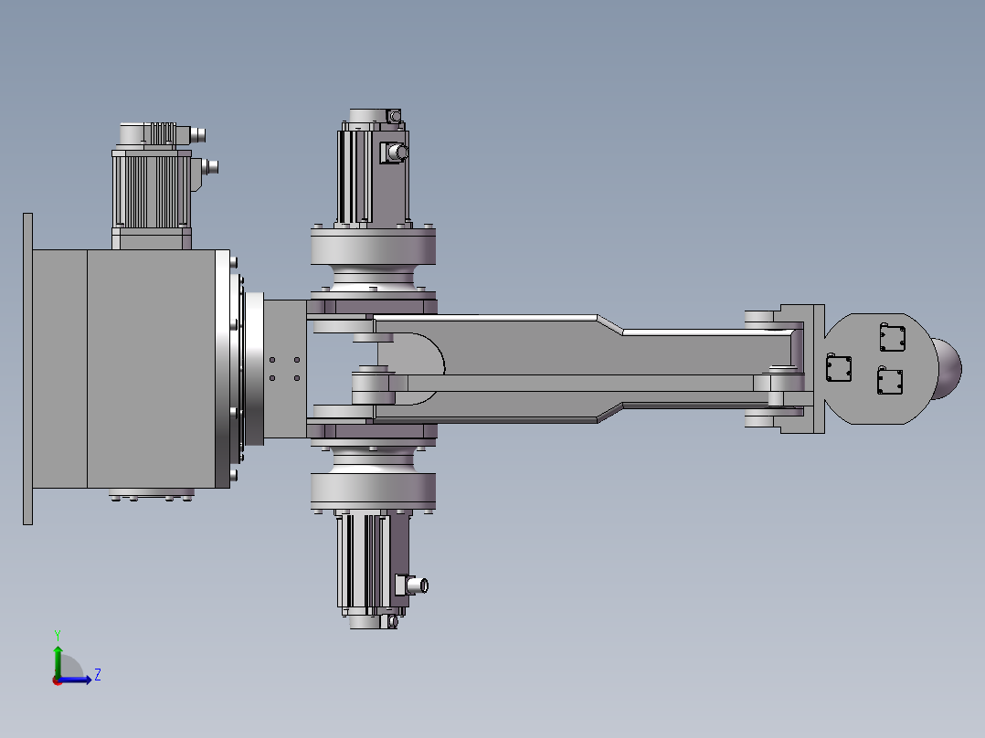J1666-小型焊接机器人结构设计左视图