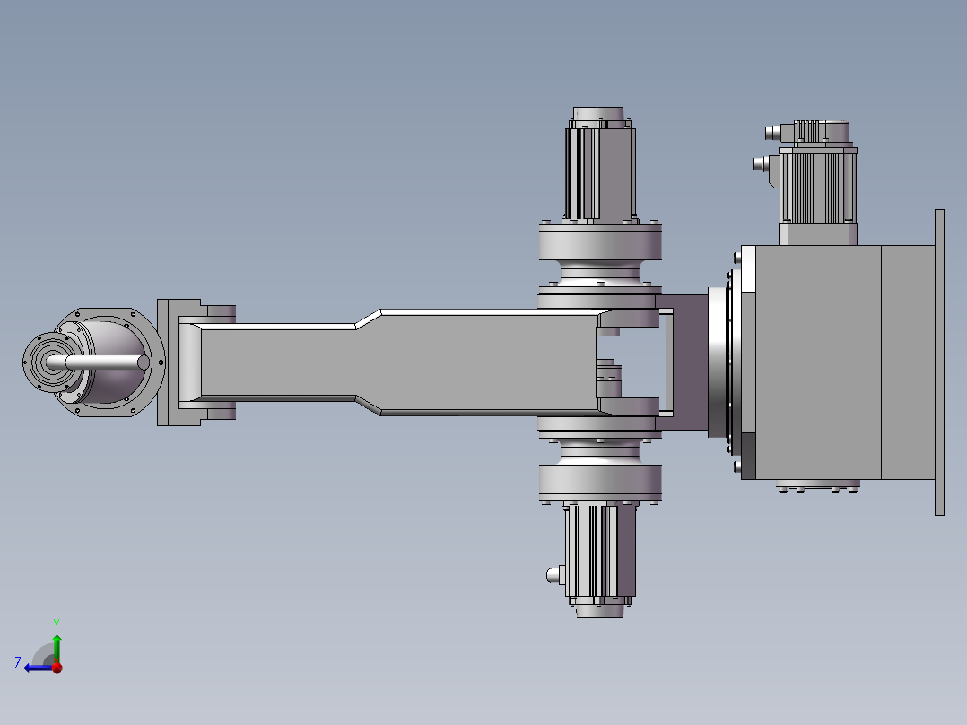J1666-小型焊接机器人结构设计右视图