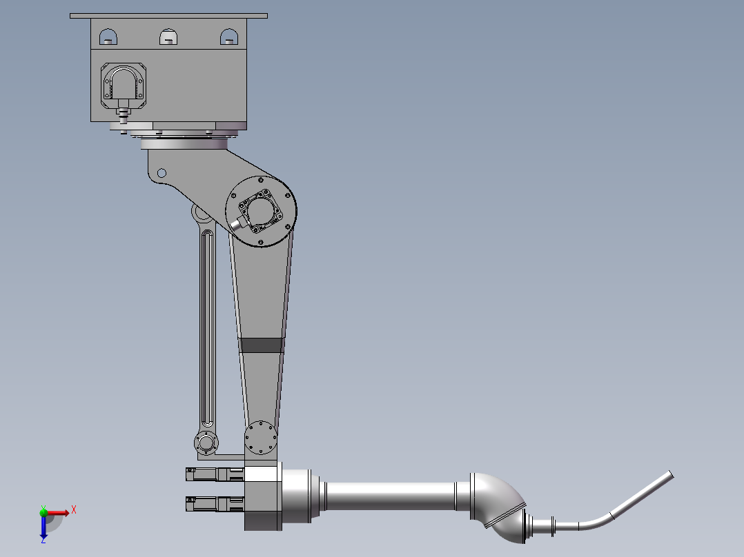 J1666-小型焊接机器人结构设计俯视图