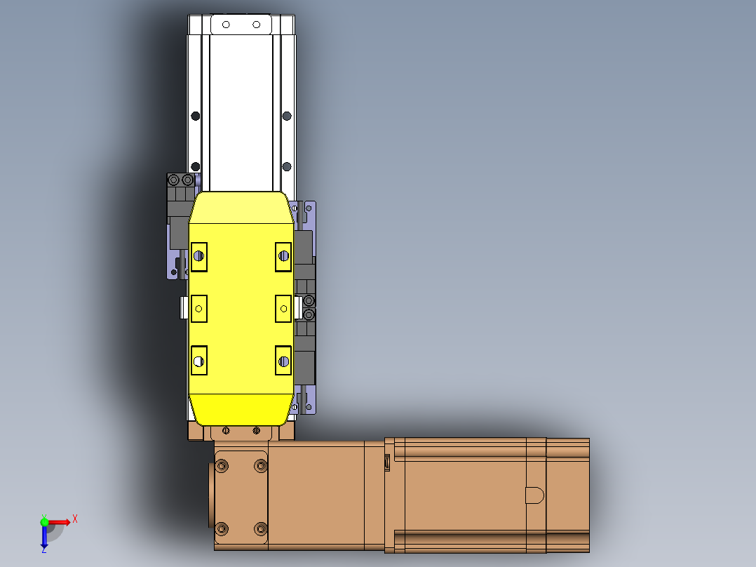 GTA内嵌同步带全封闭GTA5-BL-57步进俯视图