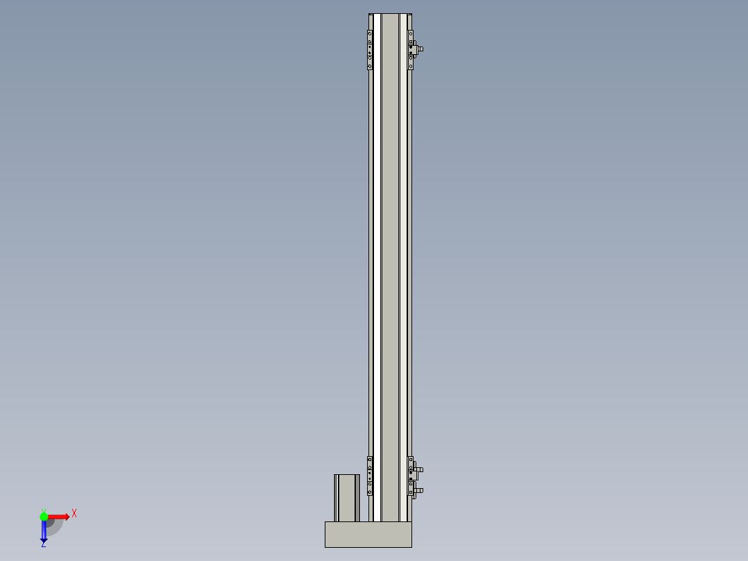 直线模组LHA6-S650-R-100W(16丝杆)设计图纸俯视图