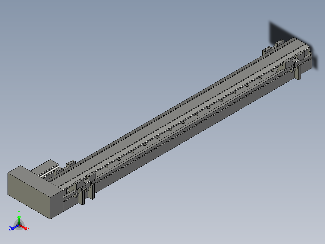 直线模组LHA6-S650-R-100W(16丝杆)设计图纸正等轴测图