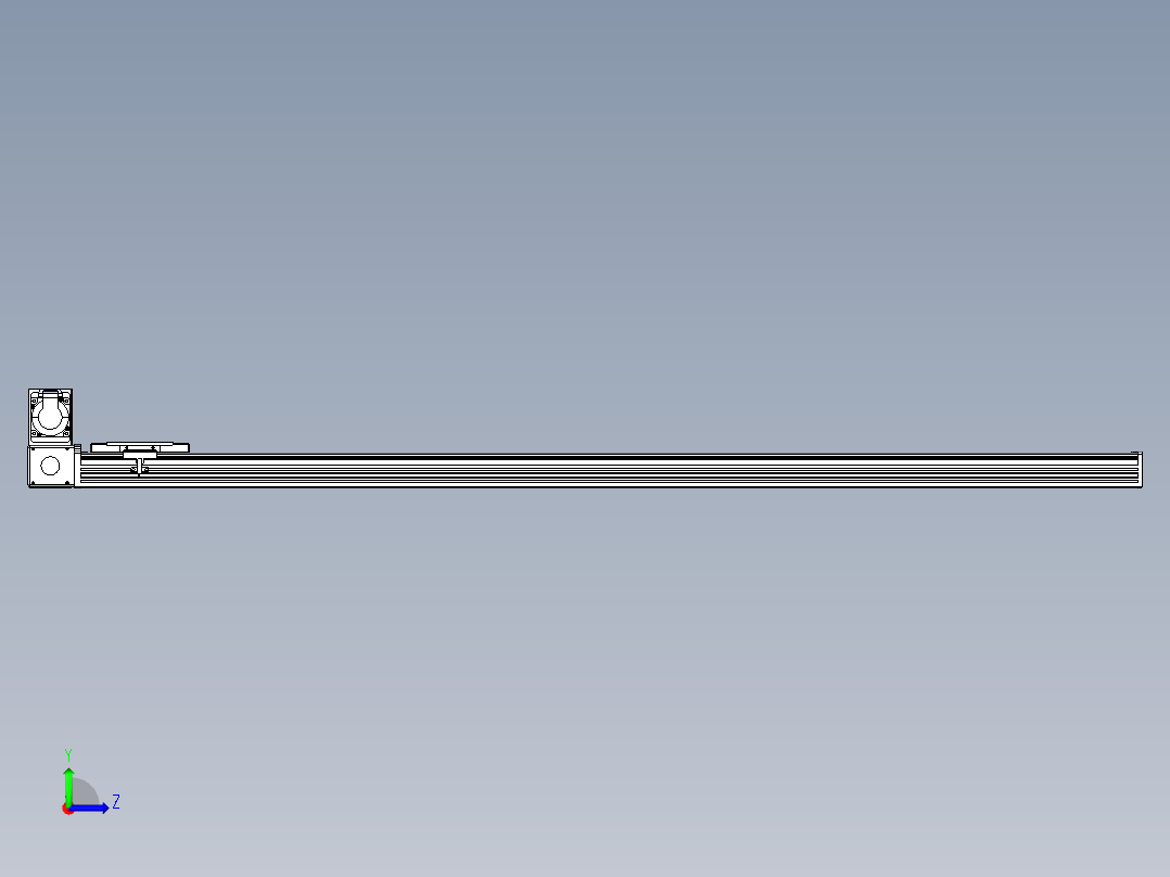 同步带全封闭直线模组TPA-HCB-110D-90-L1400-LU-Y-P40-N3左视图